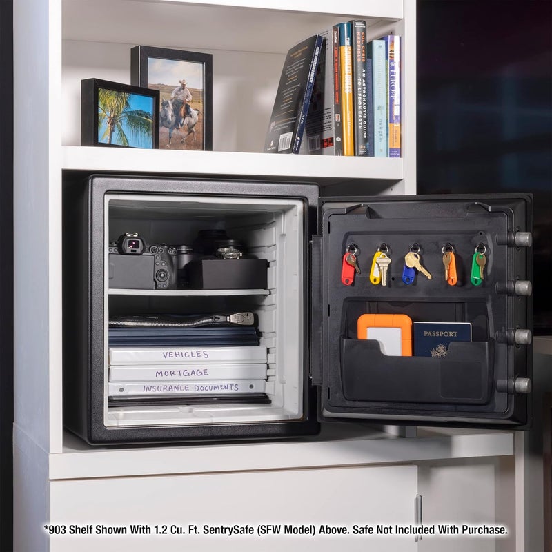 SentrySafe Shelf Insert for SFW082 and SFW123 Fireproof and Waterproof Safes, White Adjustable Safe Shelf Accessory for 0.8 and 1.2 Cubic Feet Safes, 903 - Image 2